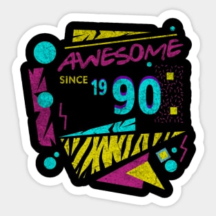 Awesome Since 1990-90’s Birthday Celebration, 41st Birthday Sticker